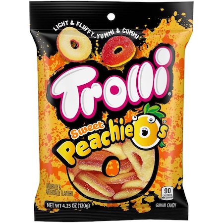 Trolli Trolli Peachie O's Gummy Candy 4.25 oz, PK12 02539